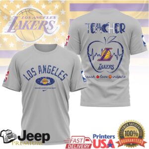 Los Angeles Lakers Teacher T Shirt NBA Teacher Appreciation Night Apple Design