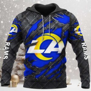 Los Angeles Rams Black Metal 2026 Official Hoodie