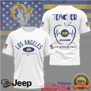 Los Angeles Rams Nfl Teacher Appreciation Apple Design Shirt