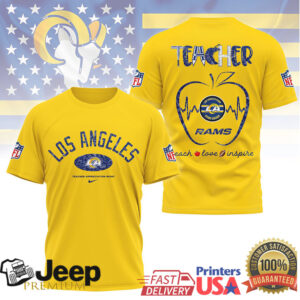 Los Angeles Rams Nfl Teacher Appreciation Apple Design Shirt