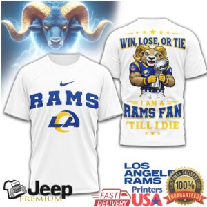 Los Angeles Rams Official NFL Football Fan Till I Die 3D Shirt