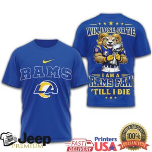 Los Angeles Rams Official NFL Football Fan Till I Die 3D Shirt