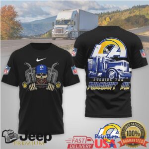 Los Angeles Rams Official NFL Truck Driver Burn The Midnight Oil 3D Shirt