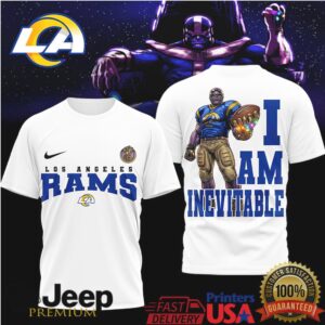 Los Angeles Rams Thanos I Am Inevitable Nfl Avengers Shirt
