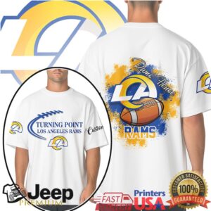 Los Angeles Rams Turning Point Football Shirt Custom Blue & Gold Design
