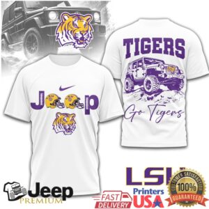 Lsu Tigers Ncaa Jeep Offroad Purple & Gold Tee