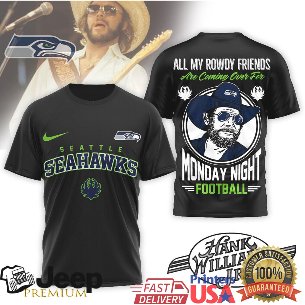 Seattle Seahawks Official NFL Hank Williams Jr. 3D Shirt Seattle Seahawks Official NFL Hank Williams Jr. 3D Shirt