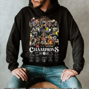 Men's Pittsburgh Steelers Black 2025 AFC North Division Champions Locker Room T Shirt