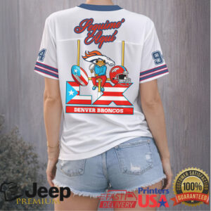 Men's or Women's Denver Broncos Puerto Rico Heritage 3D Jersey