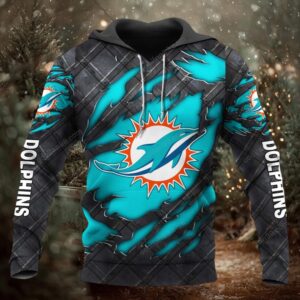 Miami Dolphins Black Metal 2026 Official Hoodie