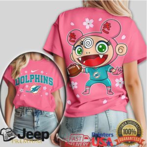 Miami Dolphins Kawaii Anime Character Football Tee