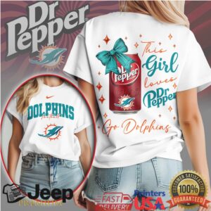 Miami Dolphins Official NFL Dr Pepper Fan 3D Shirt