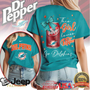 Miami Dolphins Official NFL Dr Pepper Fan 3D Shirt