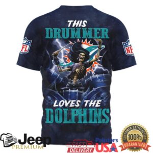 Miami Dolphins Official NFL Drummer 3D Shirt Miami Dolphins Official NFL Drummer 3D Shirt