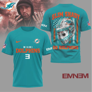 Miami Dolphins Official NFL Eminem Fan 3D Shirt Miami Dolphins Official NFL Eminem Fan 3D Shirt