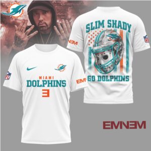 Miami Dolphins Official NFL Eminem Fan 3D Shirt