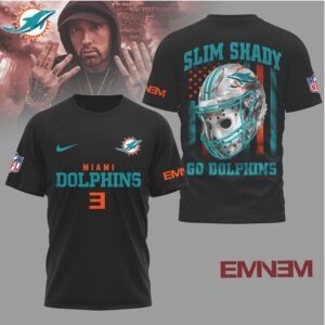 Miami Dolphins Official NFL Eminem Fan 3D Shirt
