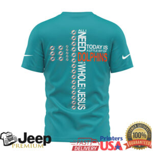 Miami Dolphins Official NFL Faith Over Fear 3D Shirt