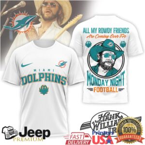 Miami Dolphins Official NFL Hank Williams Jr. 3D Shirt