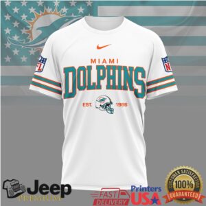 Miami Dolphins Official NFL Heritage 3D Shirt