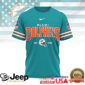 Miami Dolphins Official NFL Heritage 3D Shirt