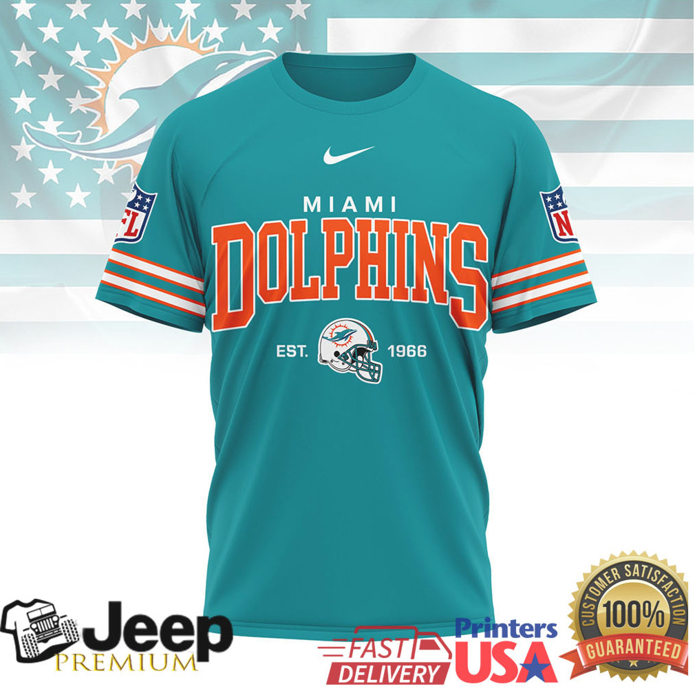 Miami Dolphins Official NFL Heritage 3D Shirt Miami Dolphins Official NFL Heritage 3D Shirt