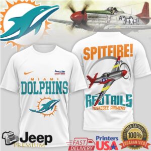 Miami Dolphins Official NFL Tuskegee Airmen 3D Shirt