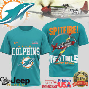 Miami Dolphins Official NFL Tuskegee Airmen 3D Shirt