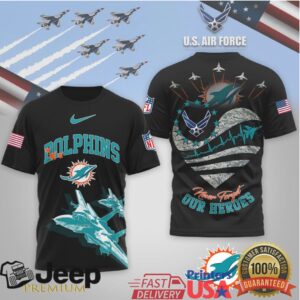 Miami Dolphins Official NFL US Air Force 3D Shirt Miami Dolphins Official NFL US Air Force 3D Shirt