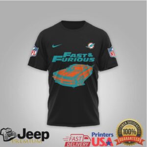 Miami Dolphins Official NFL x Fast And Furious 3D Shirt