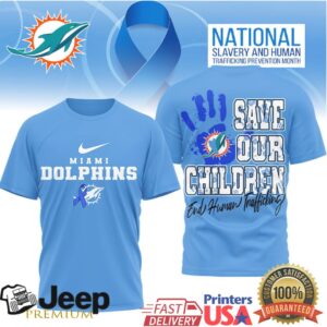 Miami Dolphins Save Our Children End Human Trafficking Tee