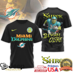Miami Dolphins Shrek Beware Ogre Nfl Shirt Design