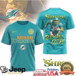 Miami Dolphins Shrek Beware Ogre Nfl Shirt Design