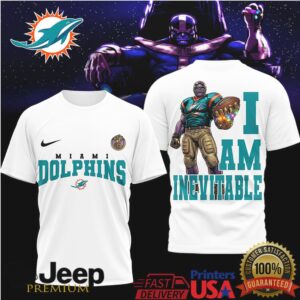 Miami Dolphins Thanos I Am Inevitable T Shirt