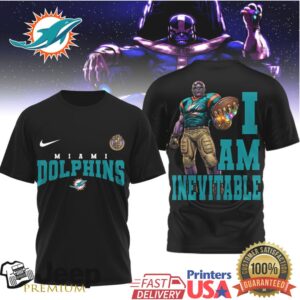 Miami Dolphins Thanos I Am Inevitable T Shirt