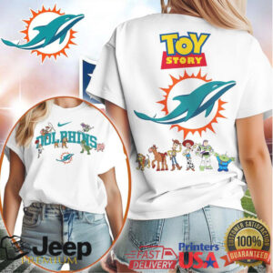 Miami Dolphins Toy Story Sun & Characters Fan Tee Miami Dolphins Toy Story Sun & Characters Fan Tee