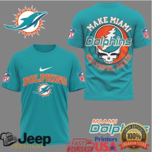 Miami Dolphins X Grateful Dead Steal Your Face “Make Miami Grateful Again” Tshirt Miami Dolphins X Grateful Dead Steal Your Face “Make Miami Grateful Again” Tshirt
