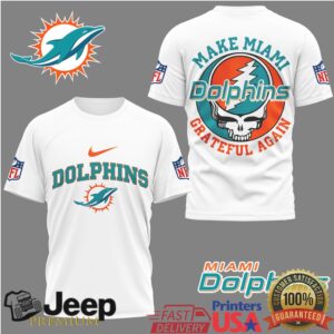 Miami Dolphins X Grateful Dead Steal Your Face “Make Miami Grateful Again” Tshirt