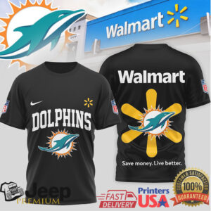 Miami Dolphins x Walmart Save Money Live Better Mashup Shirt Miami Dolphins x Walmart Save Money Live Better Mashup Shirt