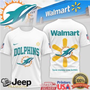 Miami Dolphins x Walmart Save Money Live Better Mashup Shirt