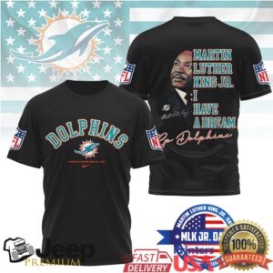 Miami DolphinsOfficial NFL Martin Luther King JR. Day 3D Shirt