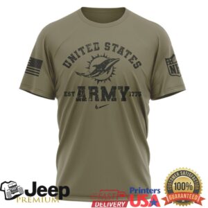 Miami DolphinsOfficial NFL Once A Soldier Always A Soldier 3D Shirt