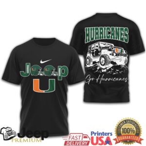 Miami Hurricanes Ncaa Jeep “Go Canes” Graphic Tshirt Miami Hurricanes Ncaa Jeep “Go Canes” Graphic Tshirt