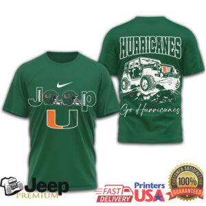 Miami Hurricanes Ncaa Jeep “Go Canes” Graphic Tshirt
