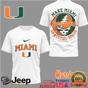 Miami Hurricanes Official NCAA Grateful Game Day 3D Shirt Miami Hurricanes Official NCAA Grateful Game Day 3D Shirt