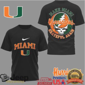 Miami Hurricanes Official NCAA Grateful Game Day 3D Shirt