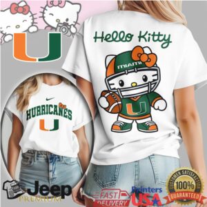 Miami Hurricanes Official NCAA Hello Kitty Women's Shirt