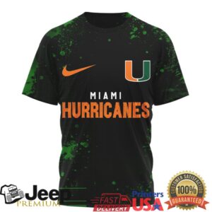Miami Hurricanes Official NCAA Skeleton Halloween 3D Shirt