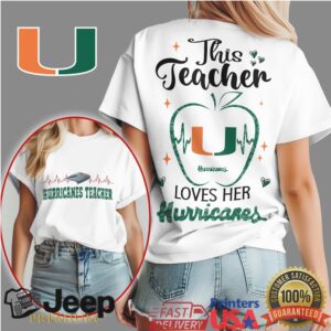 Miami Hurricanes Official Teacher Appreciation Month Women’s Shirt Miami Hurricanes Official Teacher Appreciation Month Women’s Shirt