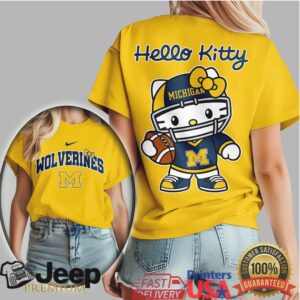 Michigan Wolverines Official NCAA Hello Kitty Women’s Shirt Michigan Wolverines Official NCAA Hello Kitty Women’s Shirt